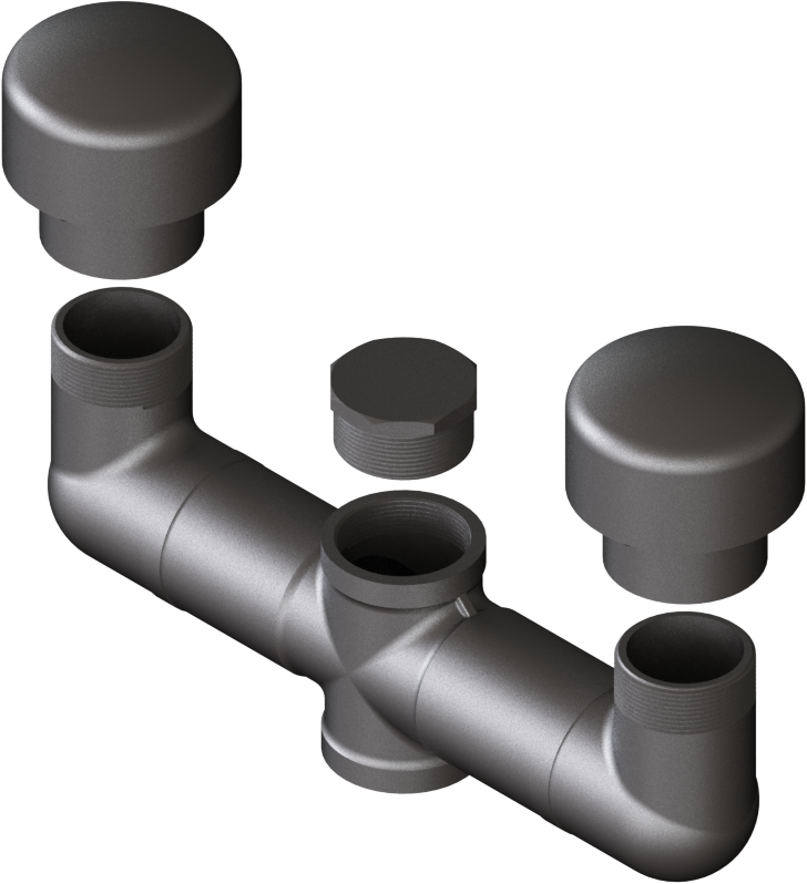 Mounting Adapter SS 2-V-2"m 2-2"